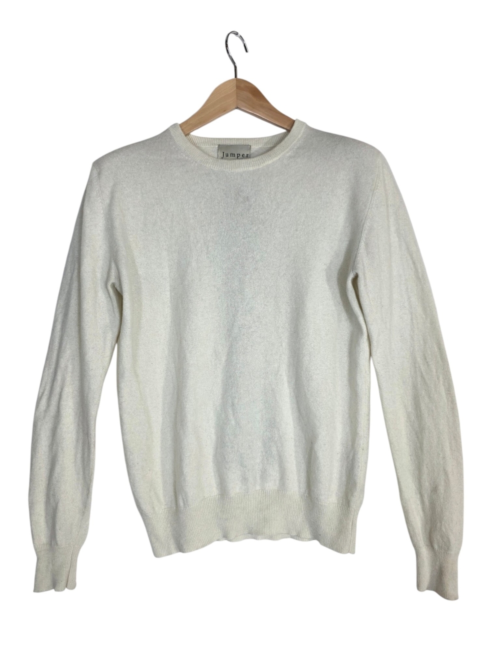 Jumper 1234 knit Cashmere Crewneck with backbone back accent Sweater